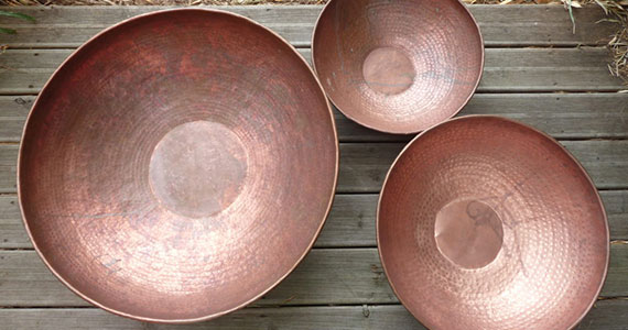 Rain chain basins, bowls, dishes and barrels